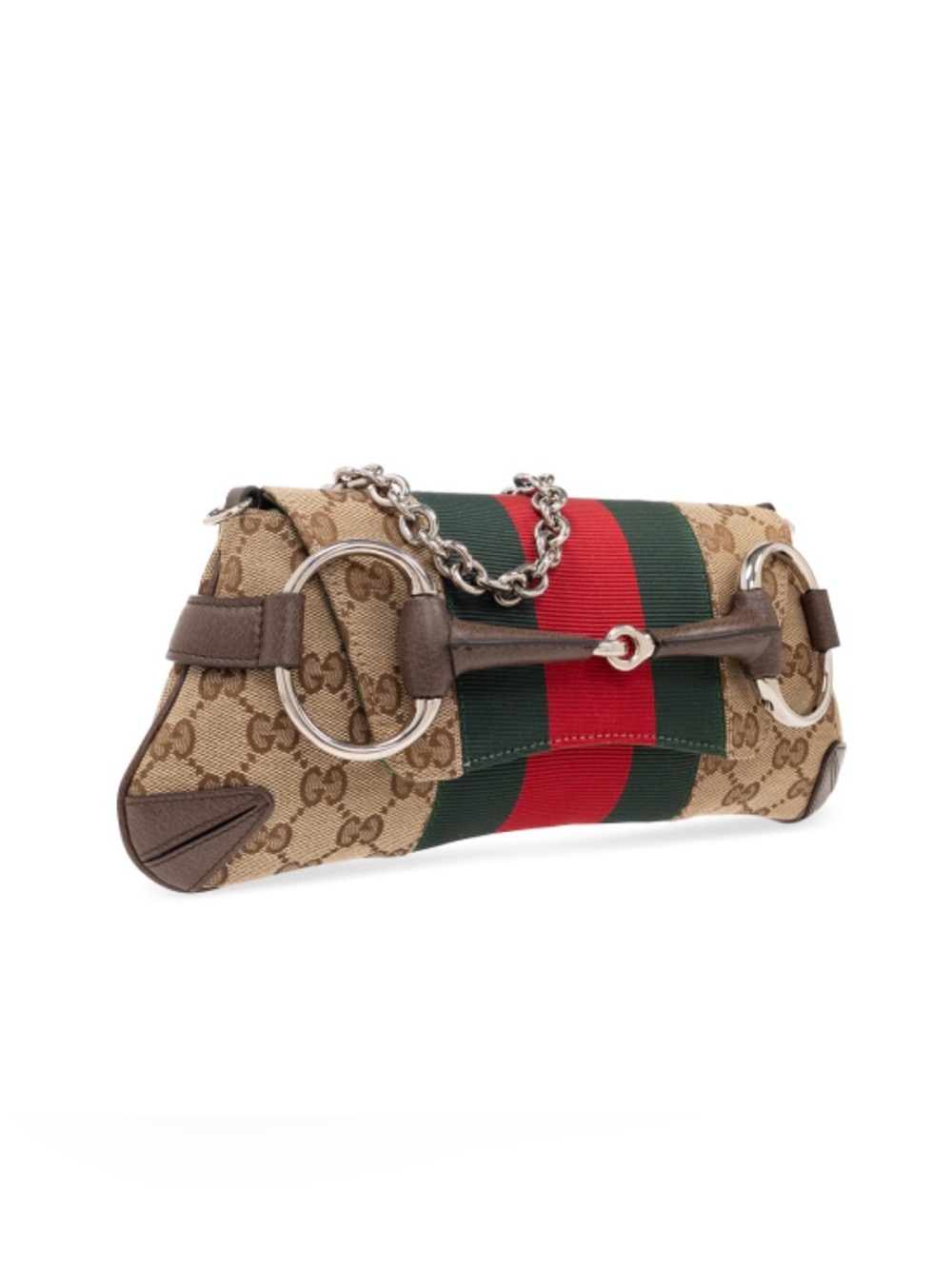 GUCCI Horsebit chain small web stripe chain bag - Picture 3 of 6